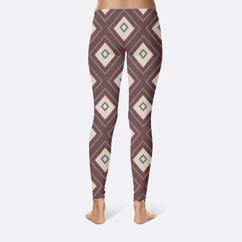 Nested Rhombus Relay Grid stylish workout leggings