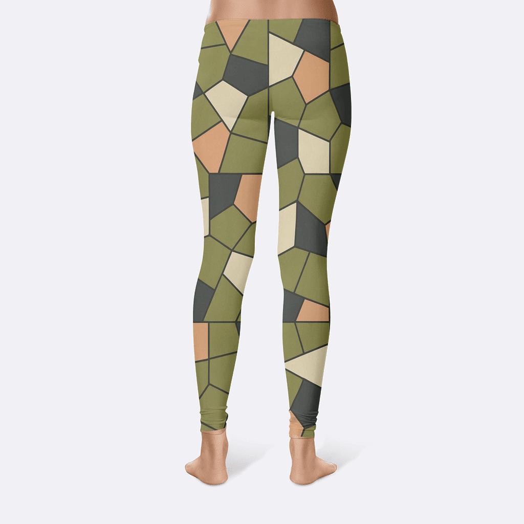 Irregular Polygon Quilt Matrix designer patterned leggings