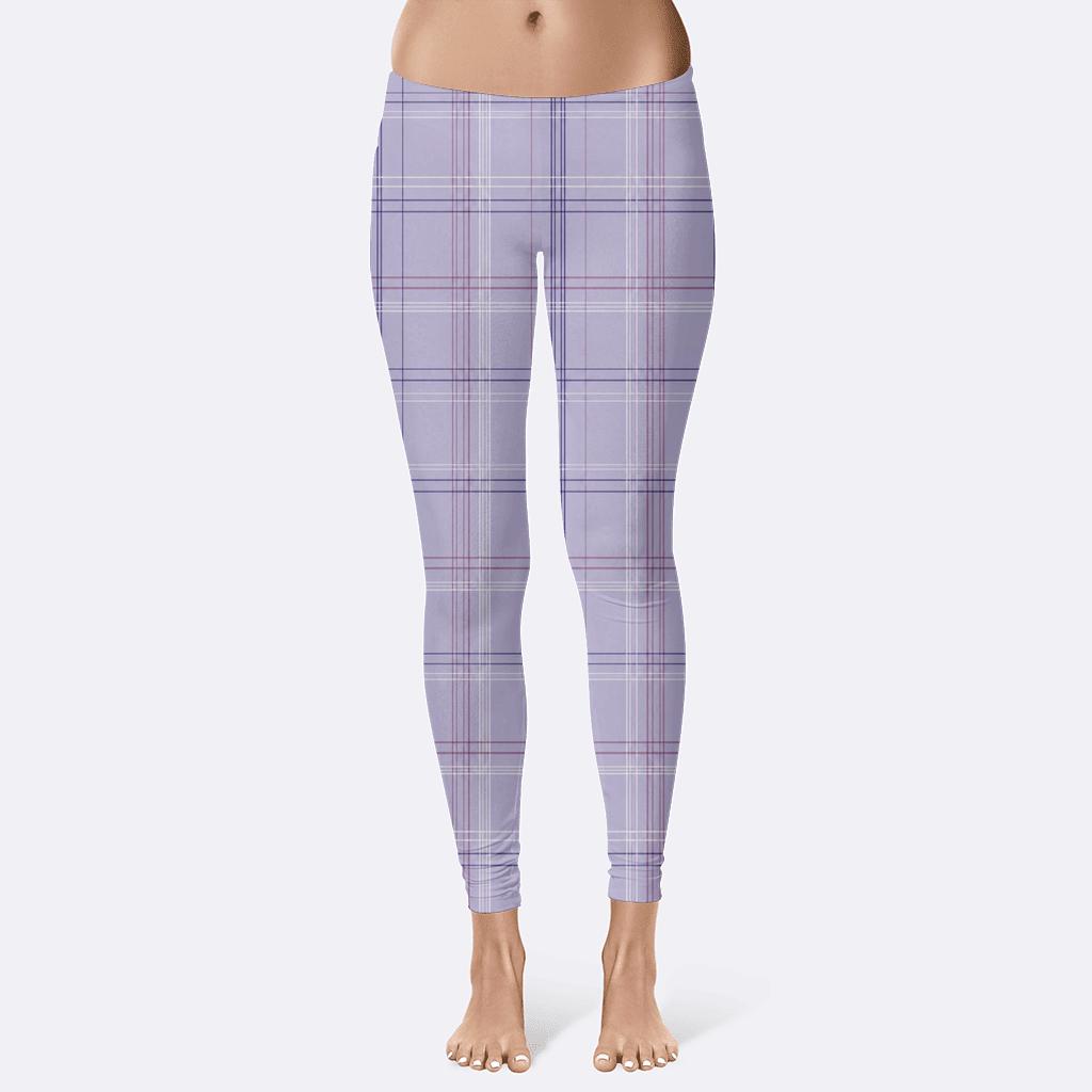 Pinstripe Echo Plaid soft cotton leggings [AI-f36c093f-4a5488b44014]