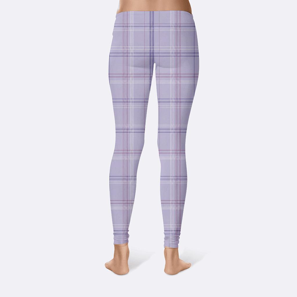 Pinstripe Echo Plaid soft cotton leggings [AI-f36c093f-349a7a01b9b6]