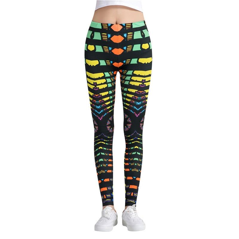Multicolor Design Leggings-Legletic