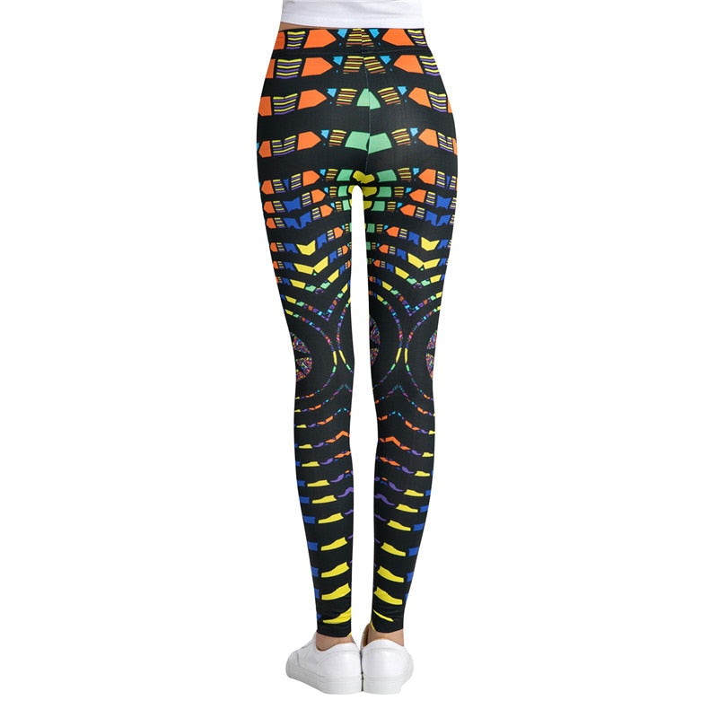 Multicolor Design Leggings-Legletic