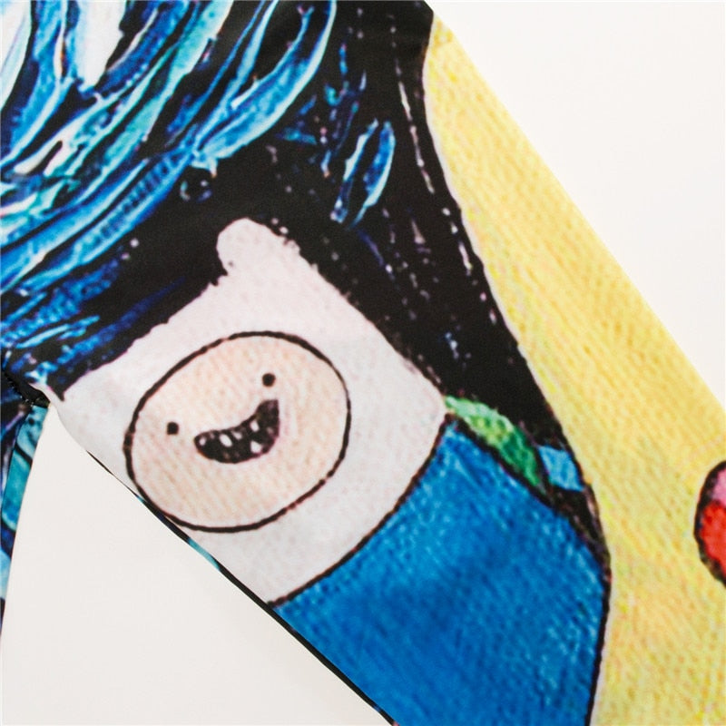 Oil Pastel Adventure Land Printed Leggings-Legletic