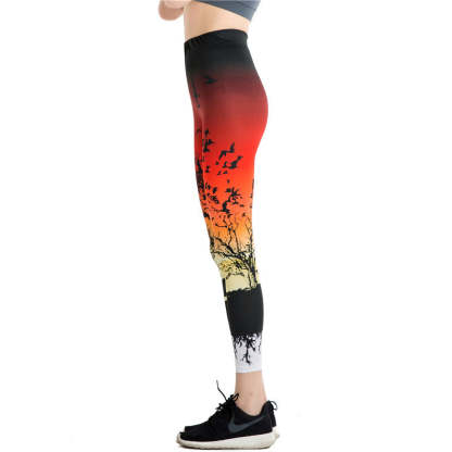 Sunset Savanna Printed Leggings-Legletic