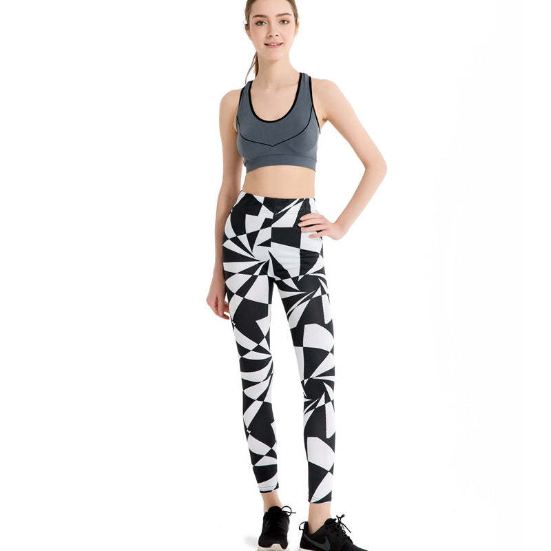 3D Geometric Patterns Print Leggings-Legletic