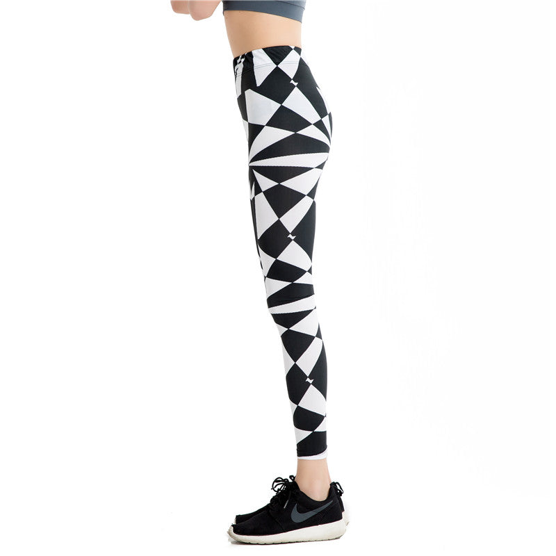 3D Geometric Patterns Print Leggings-Legletic