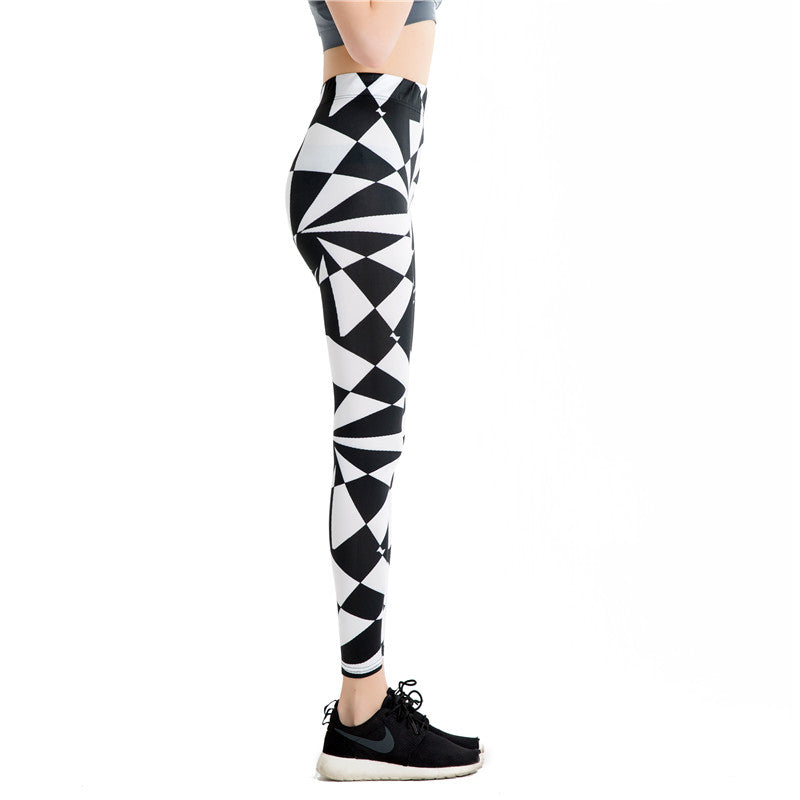 3D Geometric Patterns Print Leggings-Legletic