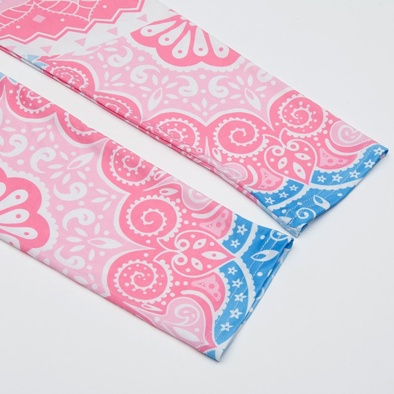Pink Mandala Fashion Colorful Print Leggings-Legletic