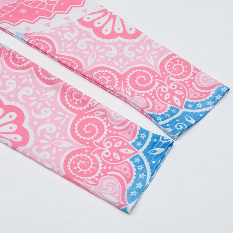 Pink Mandala Fashion Colorful Print Leggings-Legletic