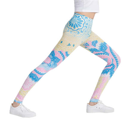 Mandala Fashion Colorful Print Leggings-Legletic