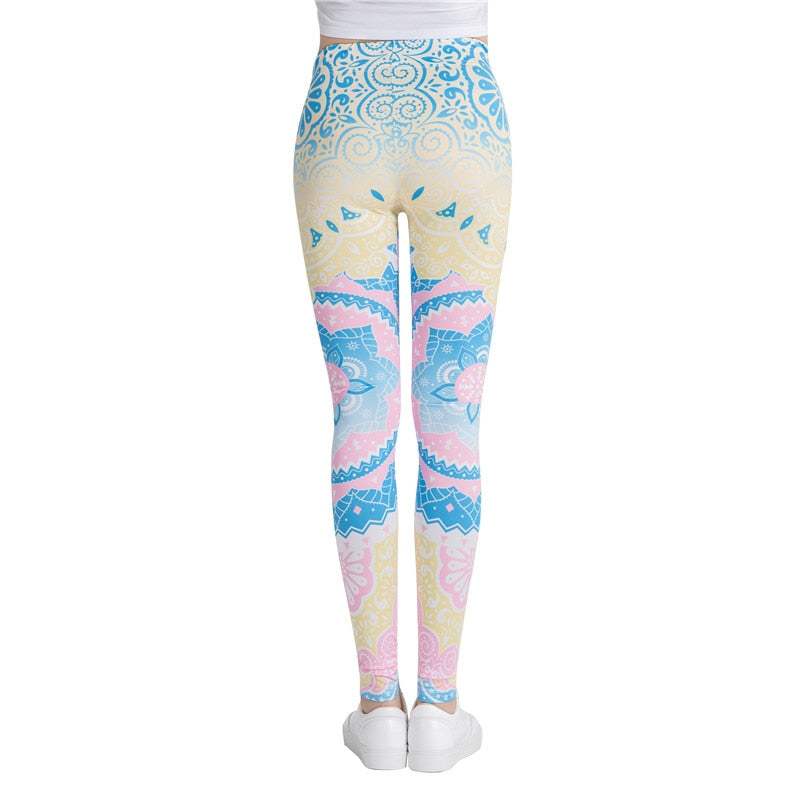 Mandala Fashion Colorful Print Leggings-Legletic