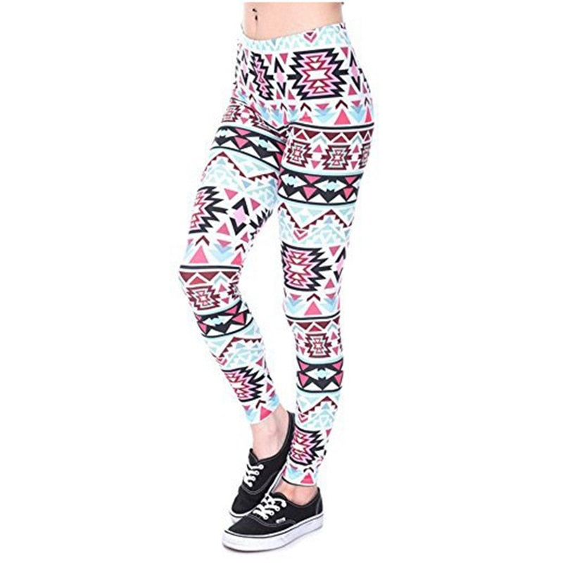 Fitness Fashion Colorful Print Leggings-Legletic