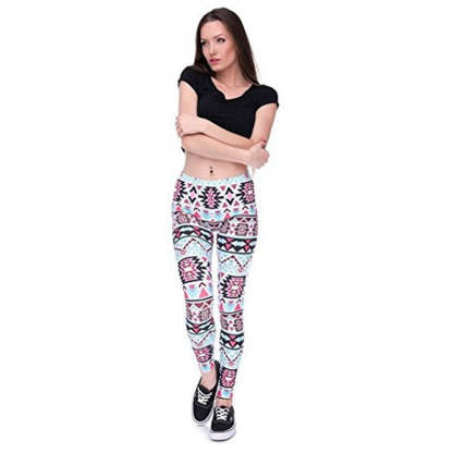Fitness Fashion Colorful Print Leggings-Legletic