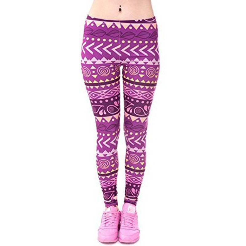 Fashion Ombre Colorful Print Leggings-Legletic