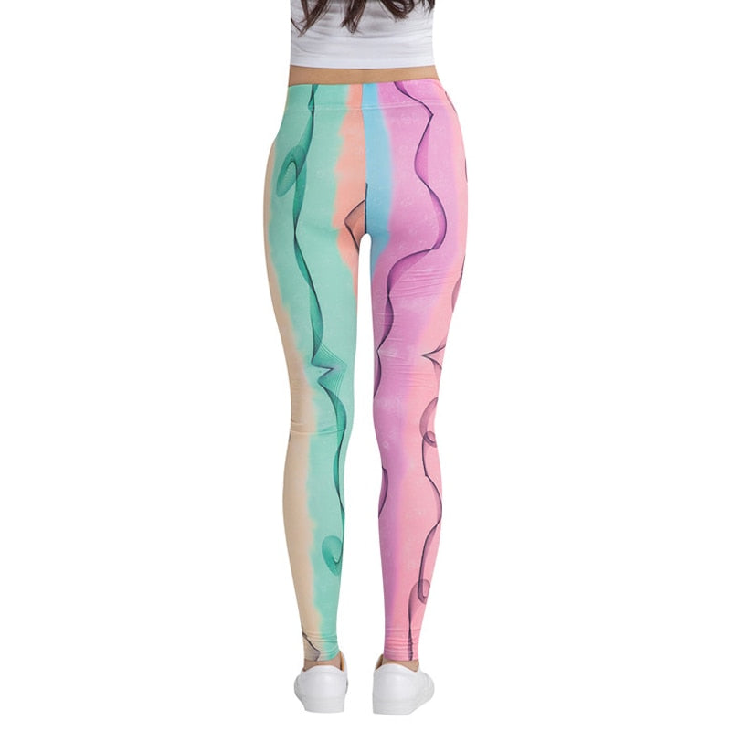 Smoky Shades Colorful Print Leggings-Legletic