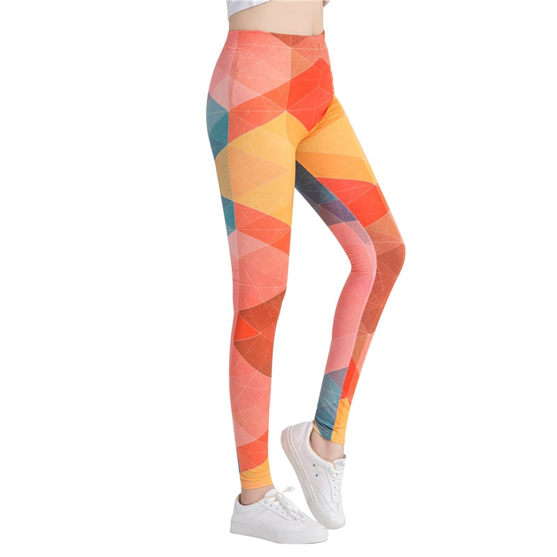 Colorful Triangles Leggings-Legletic