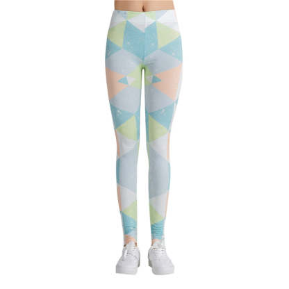 Blue & Green Triangle Leggings-Legletic