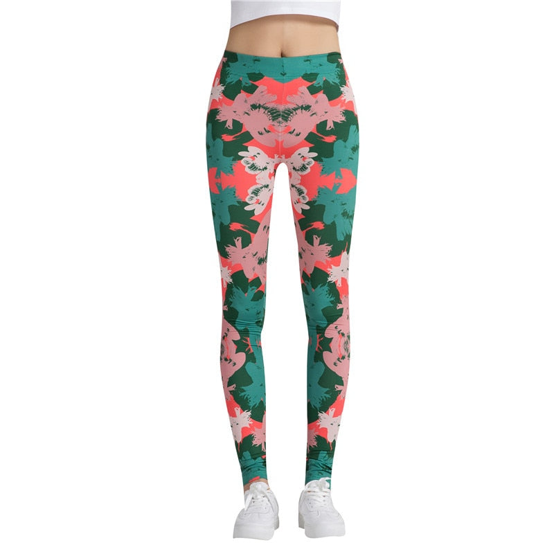 Green & Red Fitness Leggings-Legletic