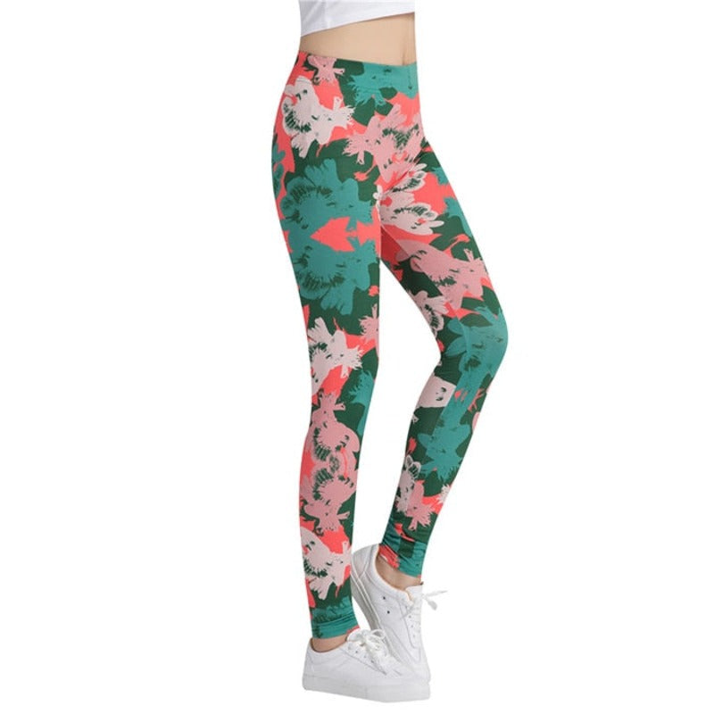 Green & Red Fitness Leggings-Legletic