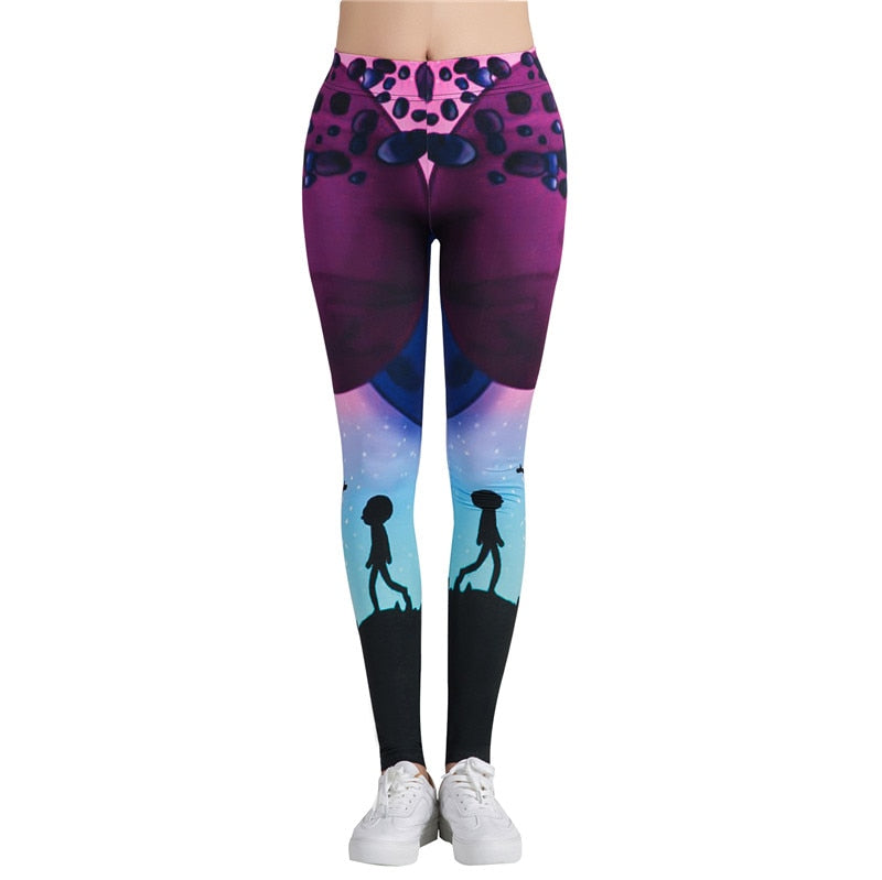 Beautiful Night Sky Printed Leggings-Legletic