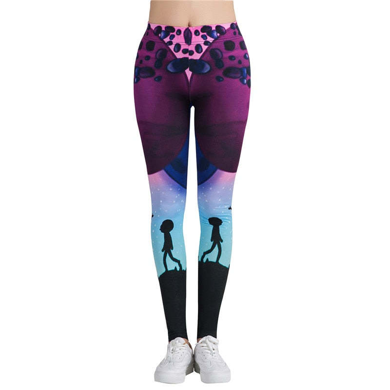 Beautiful Night Sky Printed Leggings-Legletic