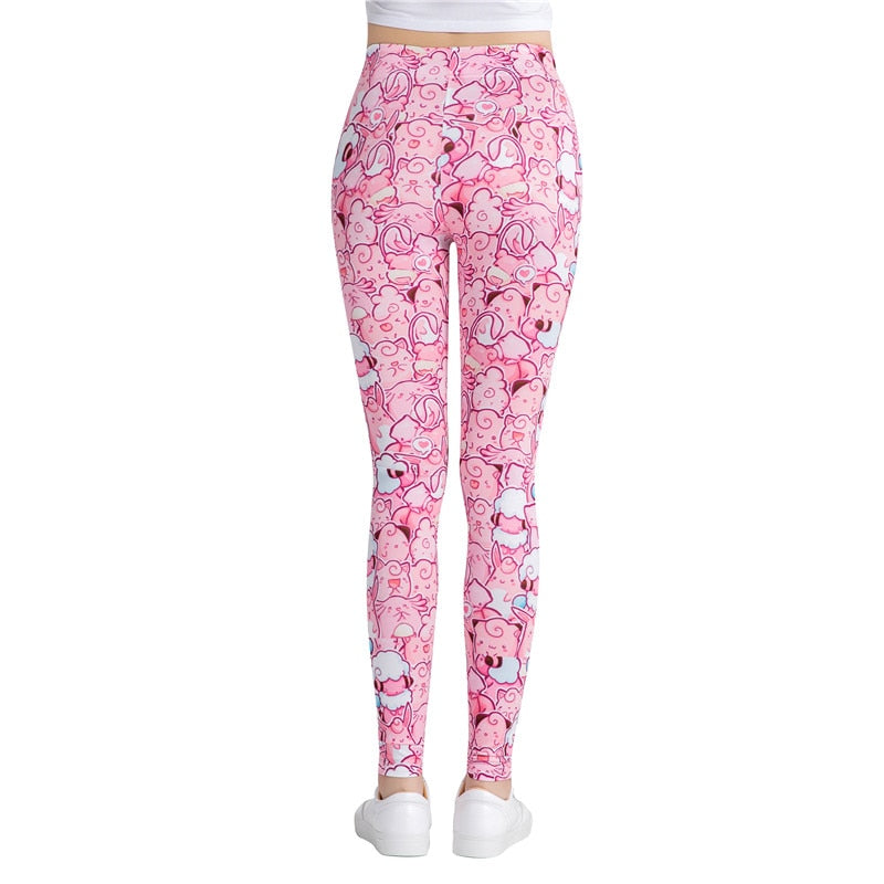 Pink Animals Printed Leggings-Legletic