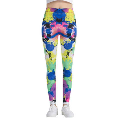 Splash-Ink Printed Leggings-Legletic