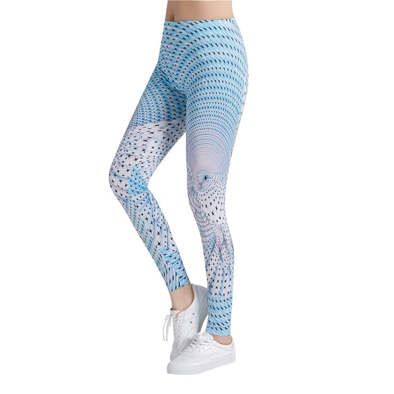 Twisted Blues Colorful Print Leggings-Legletic