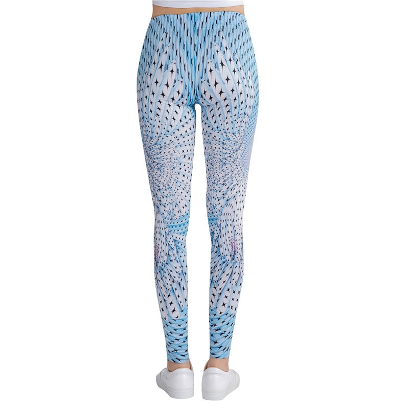Twisted Blues Colorful Print Leggings-Legletic