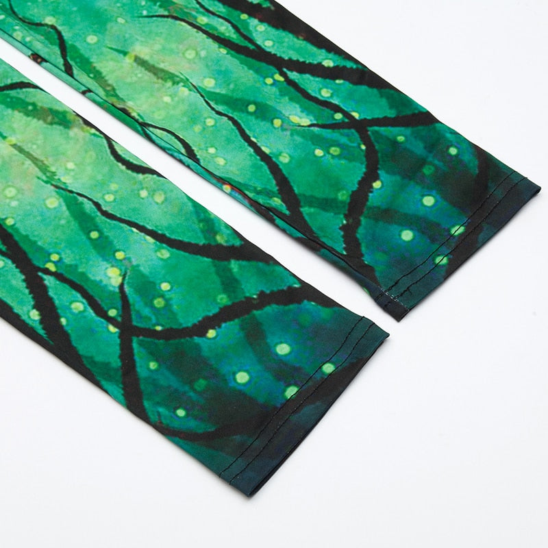 Forest Night Colorful Print Leggings-Legletic