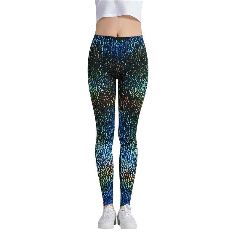 Rock Design Colorful Print Leggings-Legletic