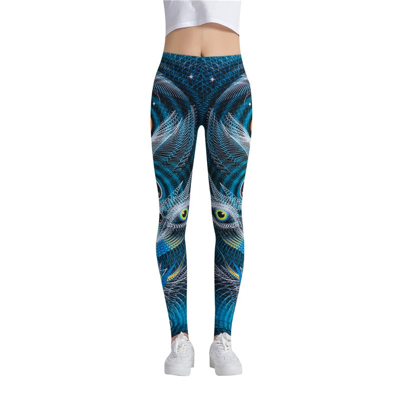 Fitness Stretchy Colorful Print Leggings-Legletic