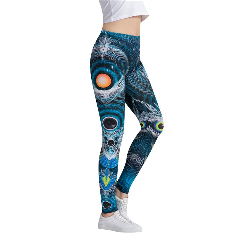 Fitness Stretchy Colorful Print Leggings-Legletic