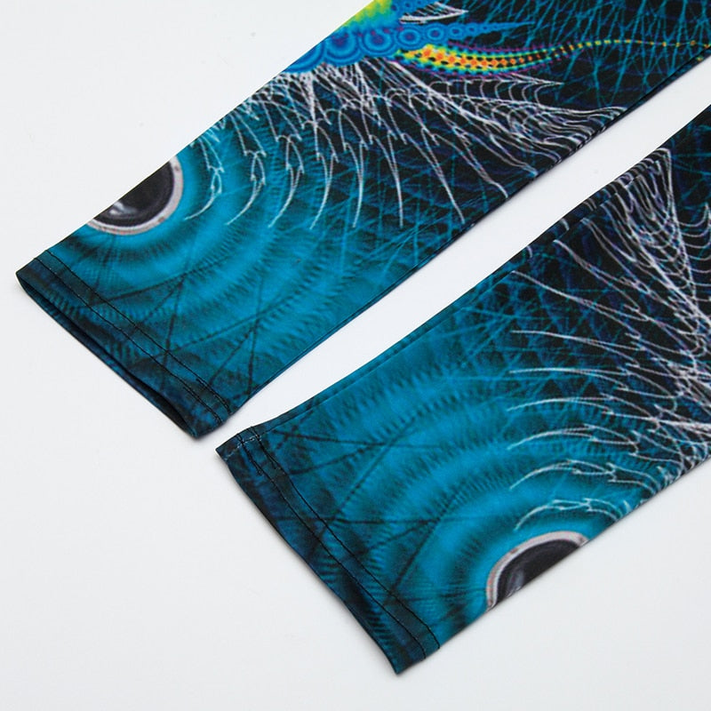 Fitness Stretchy Colorful Print Leggings-Legletic