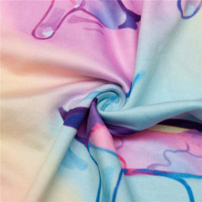 Water Drops Colorful Print Leggings-Legletic