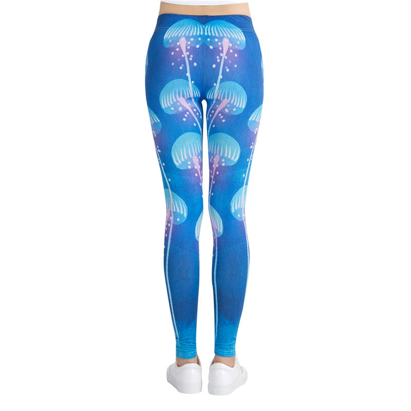 Mushroom Colorful Print Leggings-Legletic
