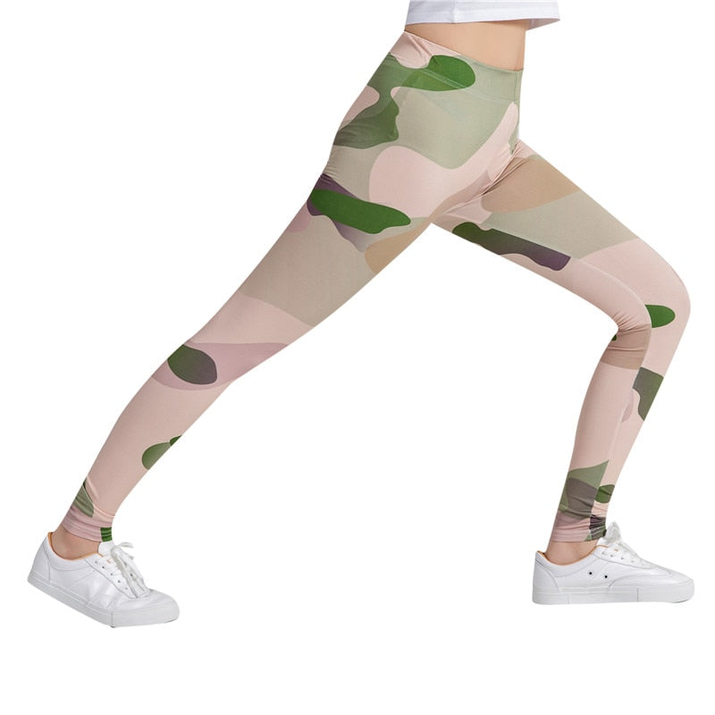 Camouflage Colorful Print Leggings-Legletic