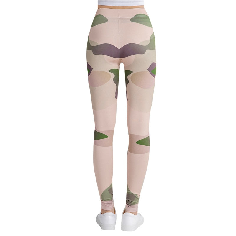 Camouflage Colorful Print Leggings-Legletic