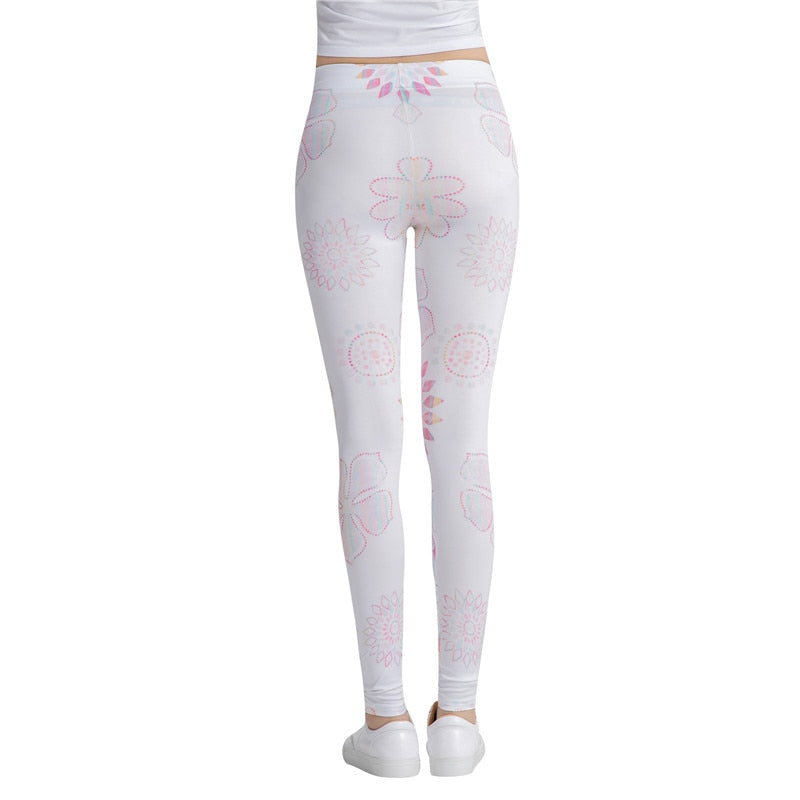 Snowflake Colorful Print Leggings-Legletic