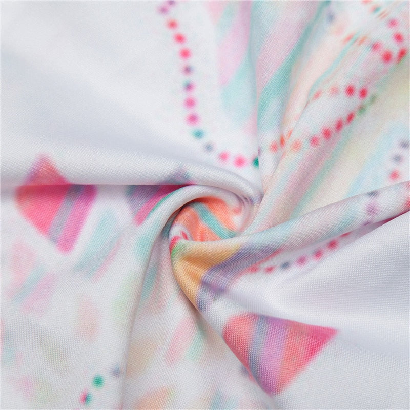 Snowflake Colorful Print Leggings-Legletic