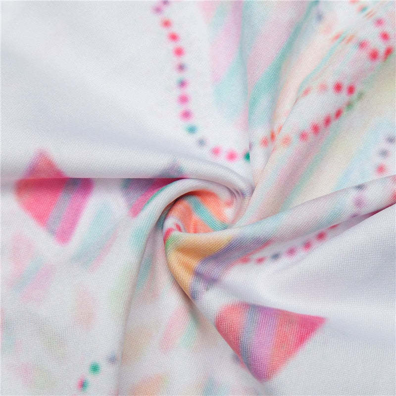 Snowflake Colorful Print Leggings-Legletic