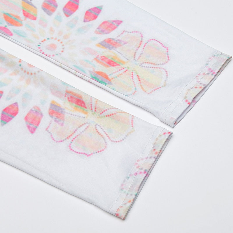 Snowflake Colorful Print Leggings-Legletic