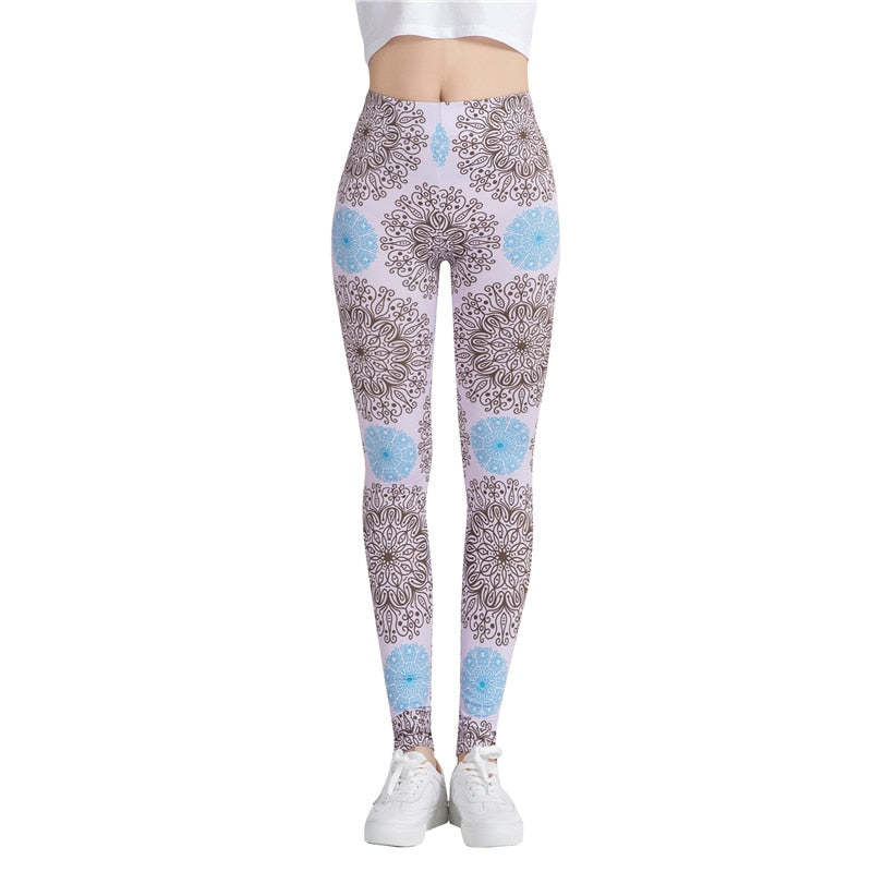 3D Printed Fitness Colorful Print Leggings-Legletic