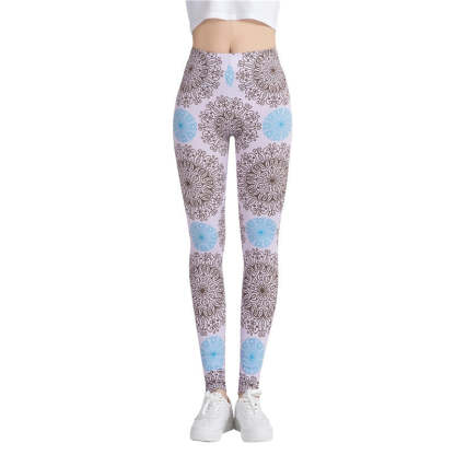 3D Printed Fitness Colorful Print Leggings-Legletic