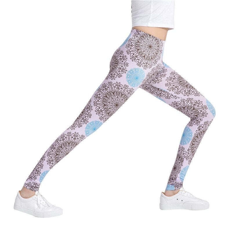 3D Printed Fitness Colorful Print Leggings-Legletic