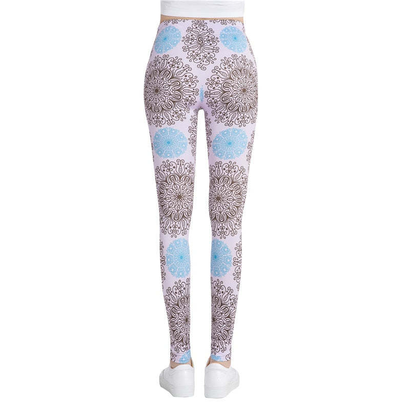 3D Printed Fitness Colorful Print Leggings-Legletic