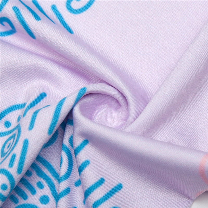 Baby Pink Fitness Colorful Print Leggings-Legletic