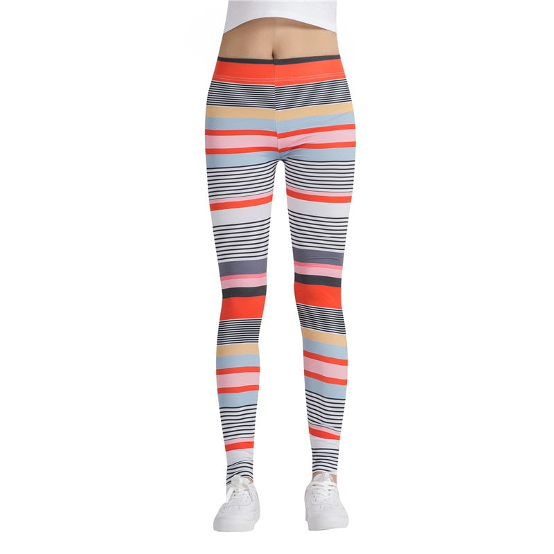 Multicolor Stripe Leggings-Legletic