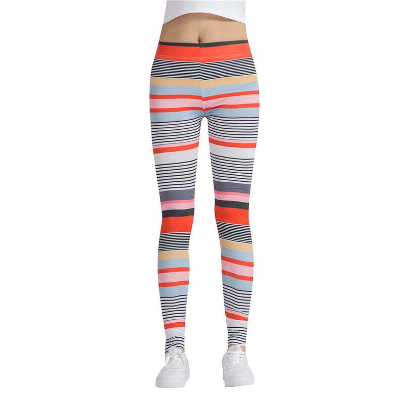 Multicolor Stripe Leggings-Legletic