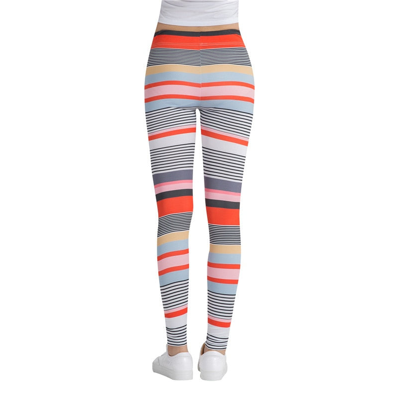 Multicolor Stripe Leggings-Legletic